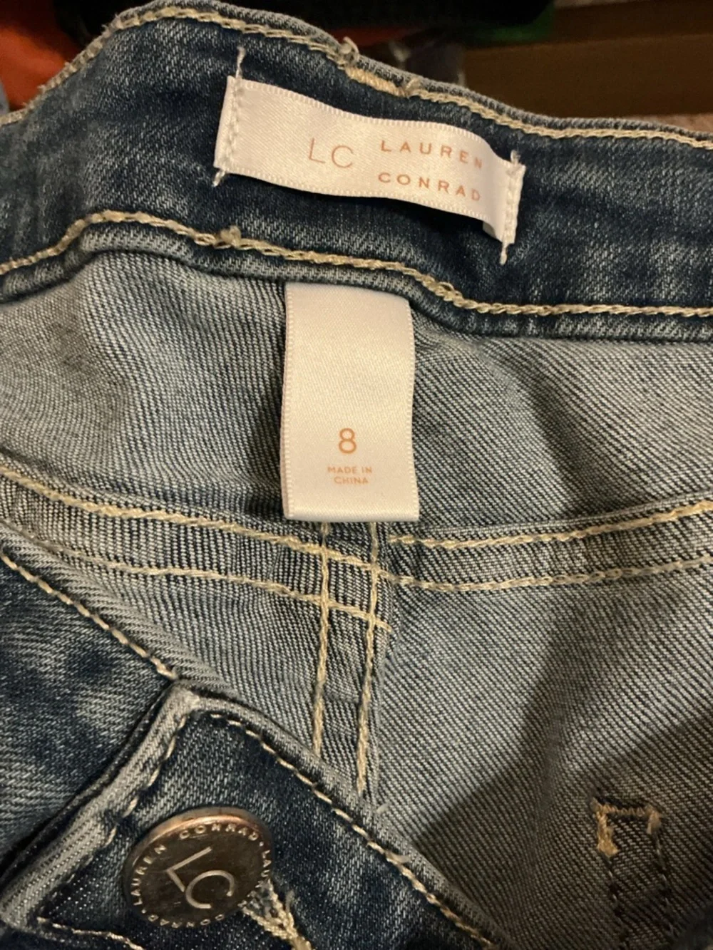 LC LAUREN CONRAD DENIM STRETCH SHORTS